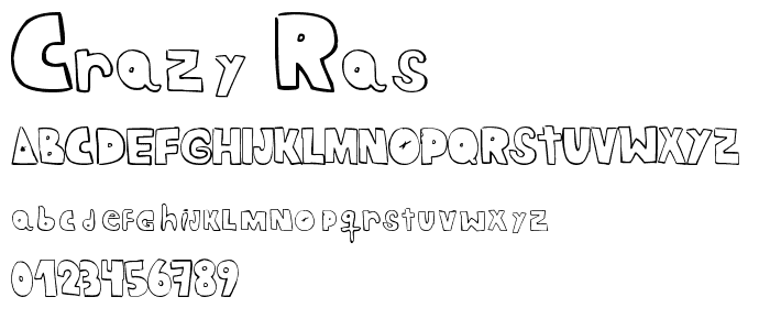 CRAZY RAS font